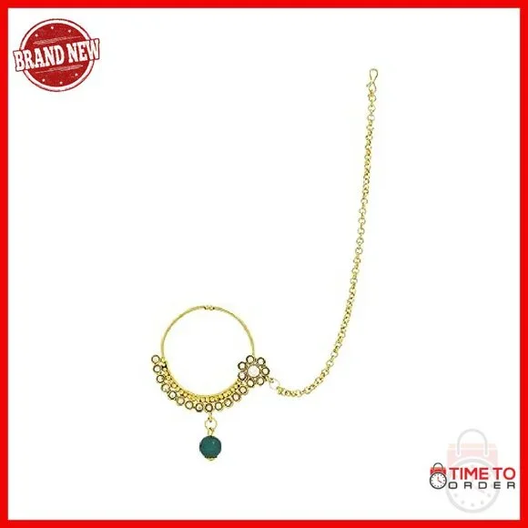 Gold Plated Kundan Bridal Jewelry Set with Pearl Necklace Earrings